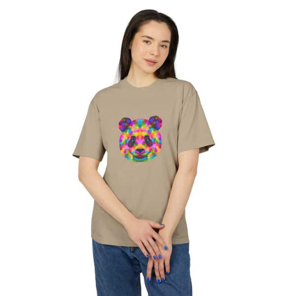 Colored Panda Unisex Heavy Faded Tee - Image 7