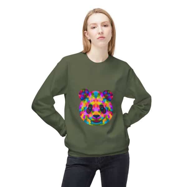 Colored Panda Unisex Midweight Softstyle Fleece Crewneck Sweatshirt - Image 23