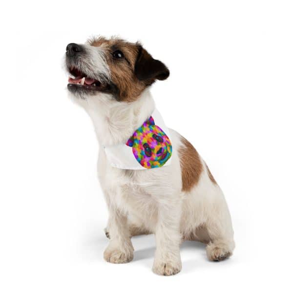 Colored Panda Pet Bandana Collar - Image 7