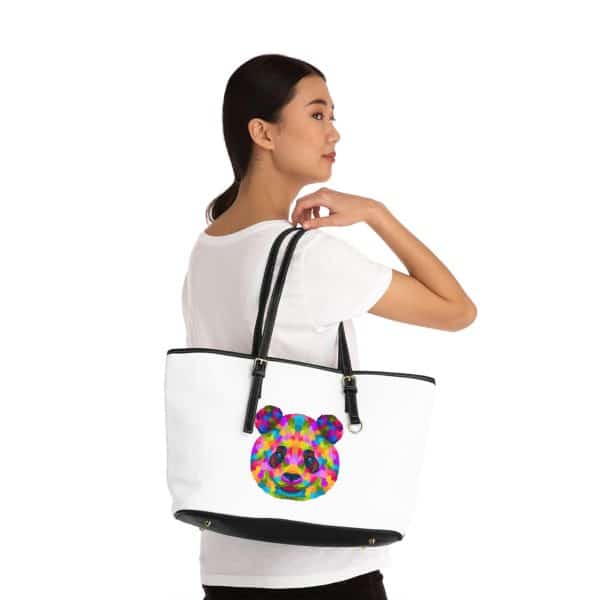 Colored Panda PU Leather Shoulder Bag - Image 4