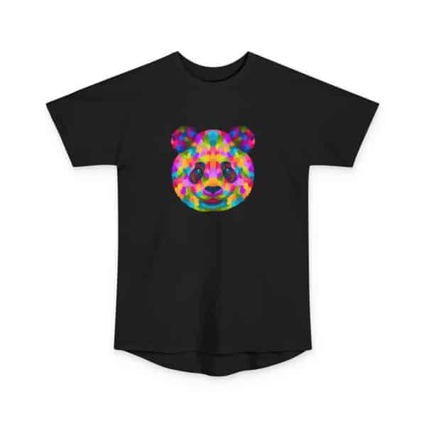 Colored Panda Unisex Long Body Urban Tee - Image 5