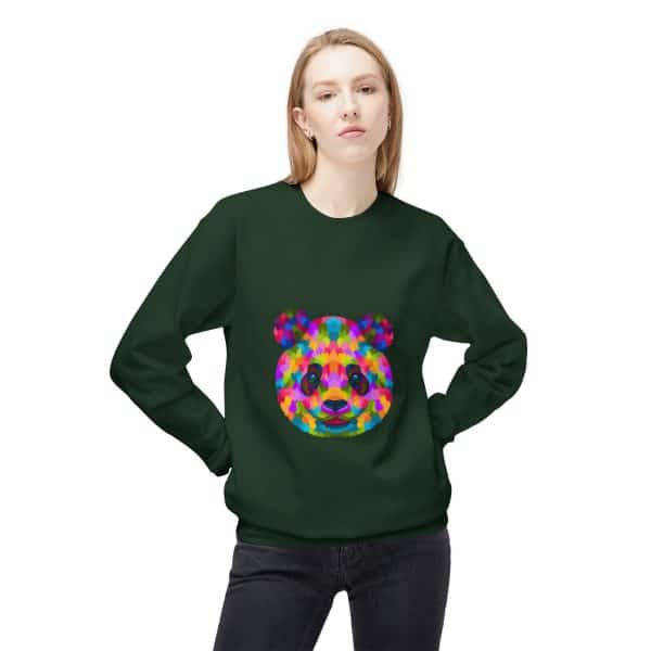 Colored Panda Unisex Midweight Softstyle Fleece Crewneck Sweatshirt - Image 27