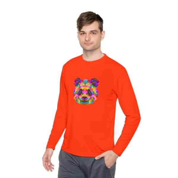 Colored Panda Unisex Lightweight Long Sleeve Tee - Image 11