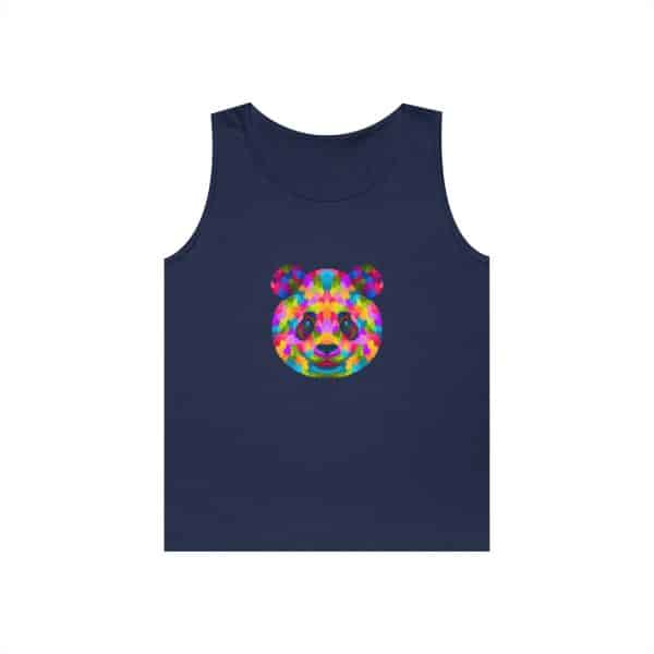 Colored Panda Unisex Heavy Cotton Tank Top - Image 29