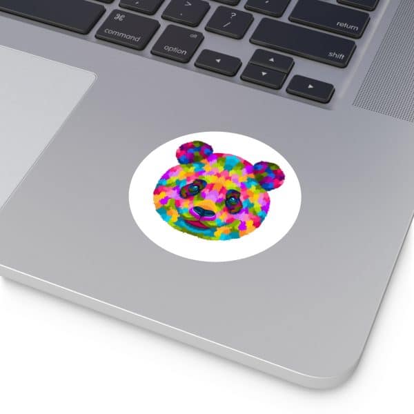 Colored Panda Round Vinyl Stickers - Image 8