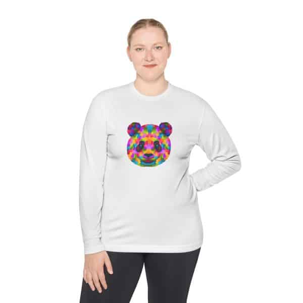 Colored Panda Unisex Lightweight Long Sleeve Tee - Image 4