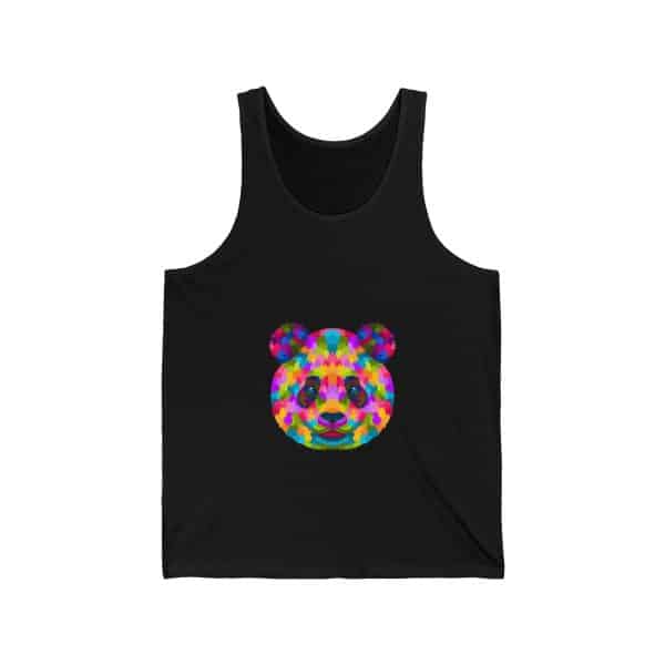 Colored Panda Unisex Jersey Tank - Image 3