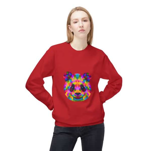 Colored Panda Unisex Midweight Softstyle Fleece Crewneck Sweatshirt - Image 59