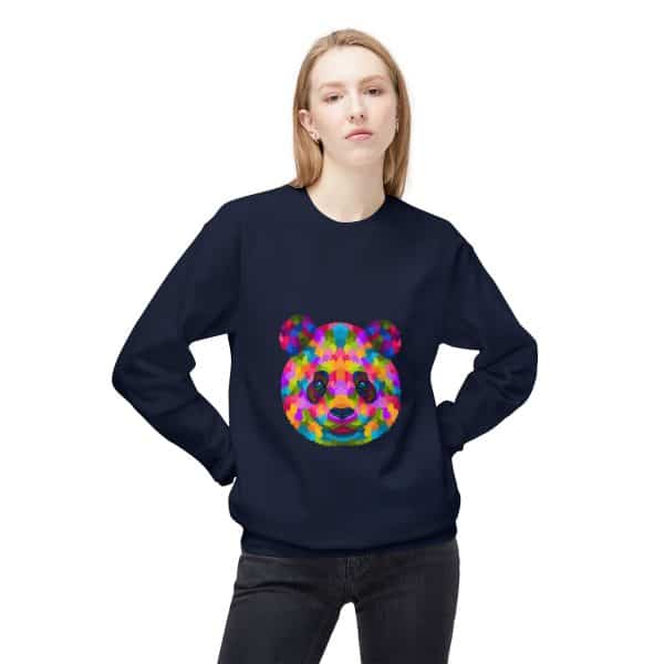 Colored Panda Unisex Midweight Softstyle Fleece Crewneck Sweatshirt - Image 51