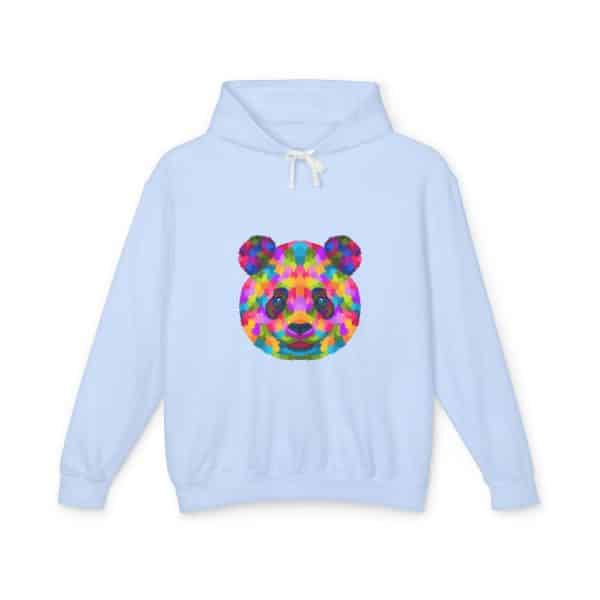 Colored Panda Unisex Lightweight Hooded Sweatshirt - Image 9