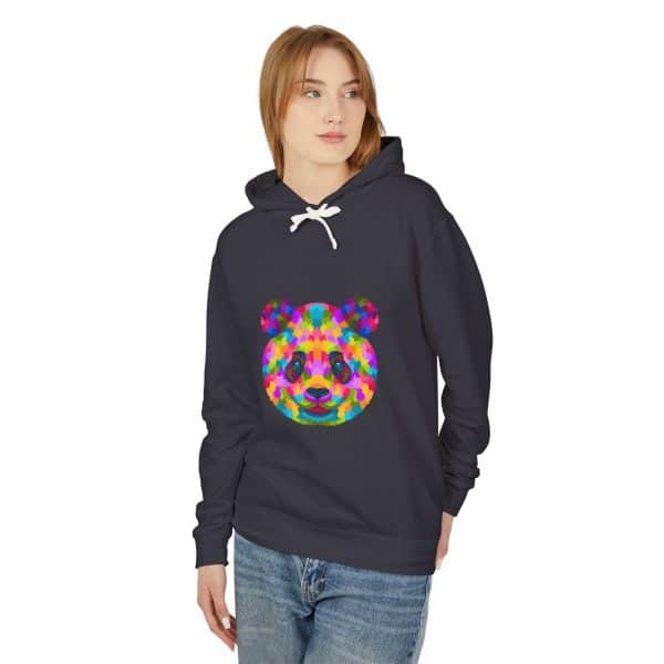 Colored Panda Unisex Lightweight Hooded Sweatshirt - Image 39