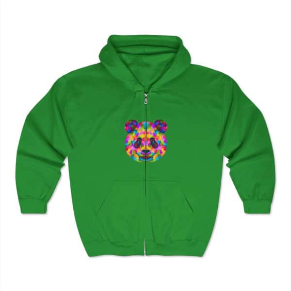 Colored Panda Unisex Heavy Blend™ Full Zip Hooded Sweatshirt - Image 15