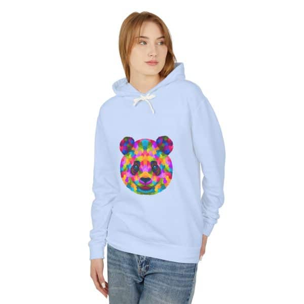 Colored Panda Unisex Lightweight Hooded Sweatshirt - Image 11