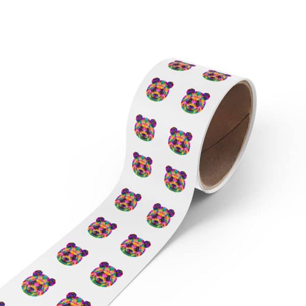 Colored Panda Round Sticker Label Rolls - Image 2