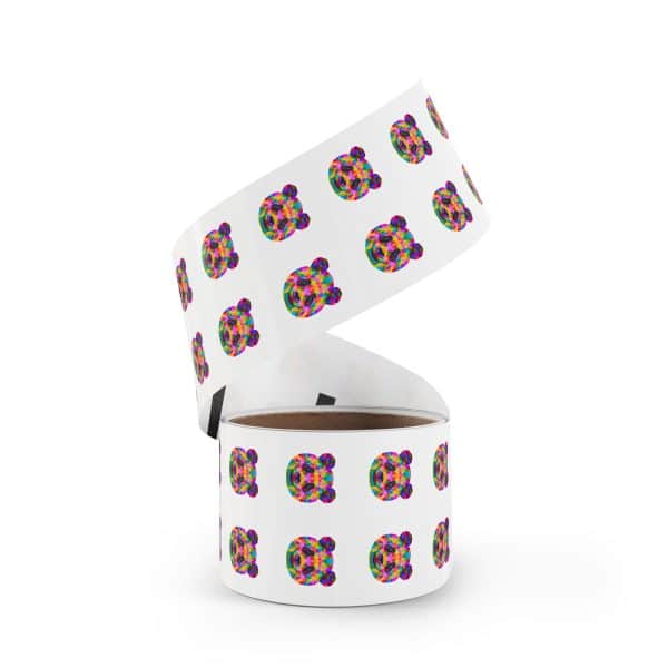 Colored Panda Round Sticker Label Rolls - Image 3