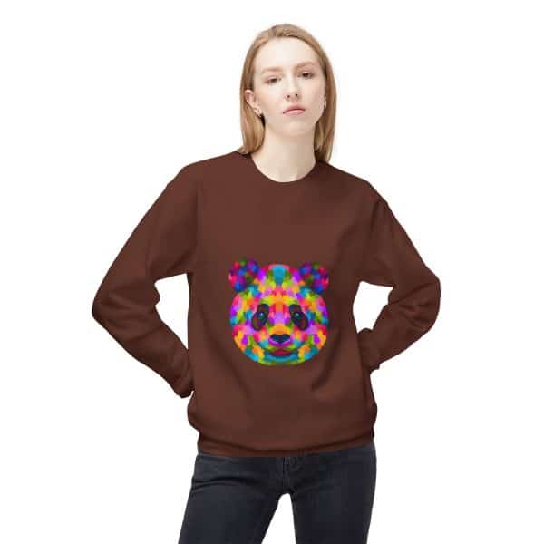 Colored Panda Unisex Midweight Softstyle Fleece Crewneck Sweatshirt - Image 7