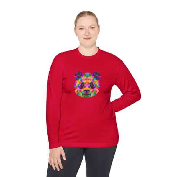 Colored Panda Unisex Lightweight Long Sleeve Tee - Image 48