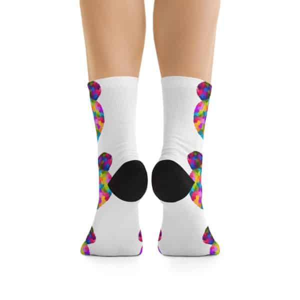 Colored Panda Recycled Poly Socks - Image 2